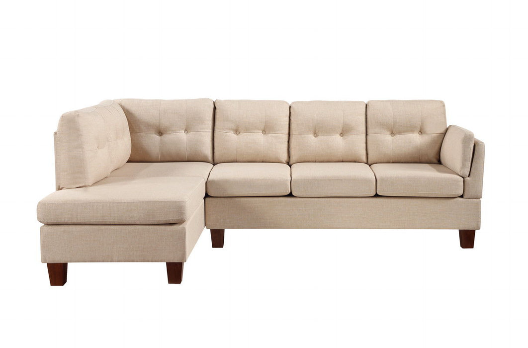 Dalia - Linen Modern Sectional Sofa With Left Facing Chaise