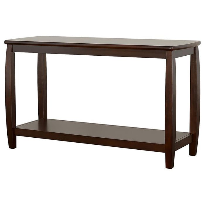 Living Room : Wood Top Occasional Tables - Rectangular Sofa Table With Lower Shelf Espresso