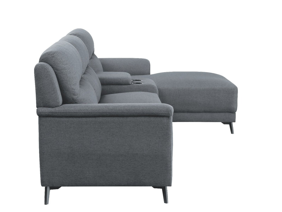 Walcher - Sectional Sofa - Gray Linen