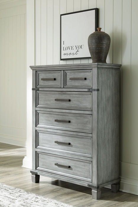 Russelyn - Gray - Five Drawer Chest