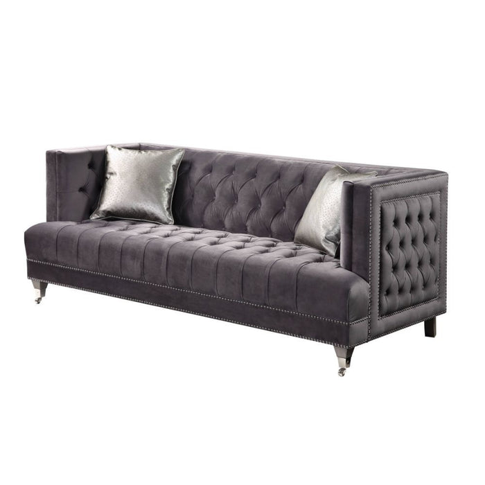 Hegio - Sofa - Gray Velvet