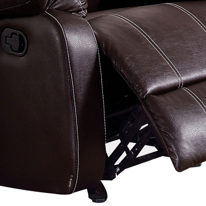 Zuriel - Synthetic Leather Motion Rocker Recliner - Brown