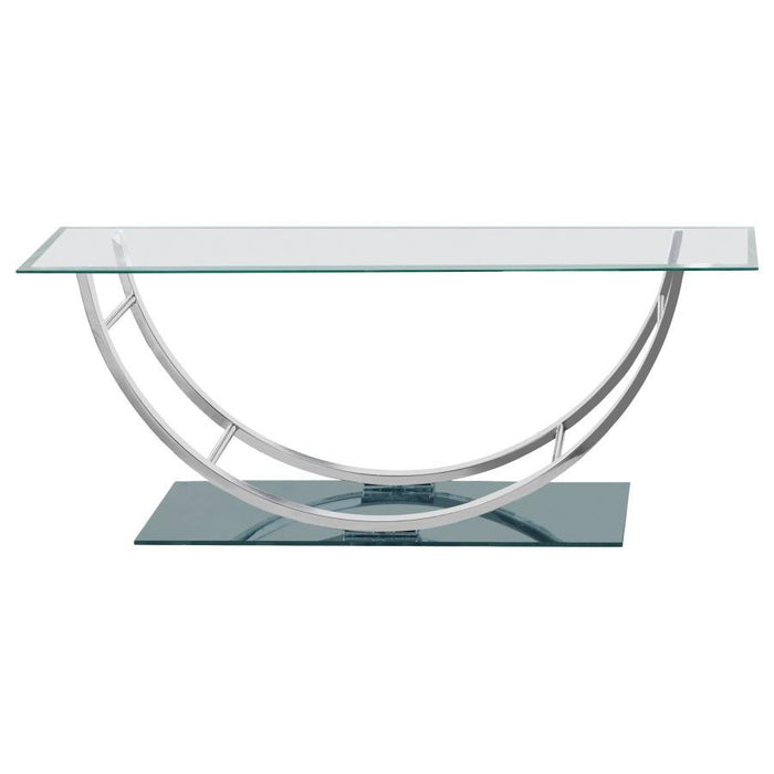 Avison Collection - U-shaped Coffee Table Chrome