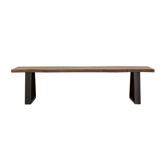 Ditman Live Edge Dining Bench Grey Sheessam And Black