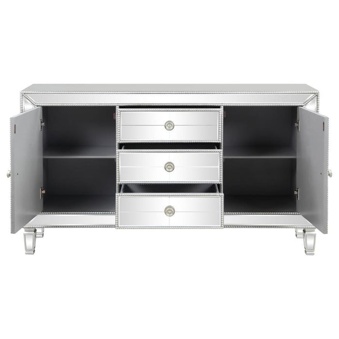 3-drawer Accent Cabinet Silver