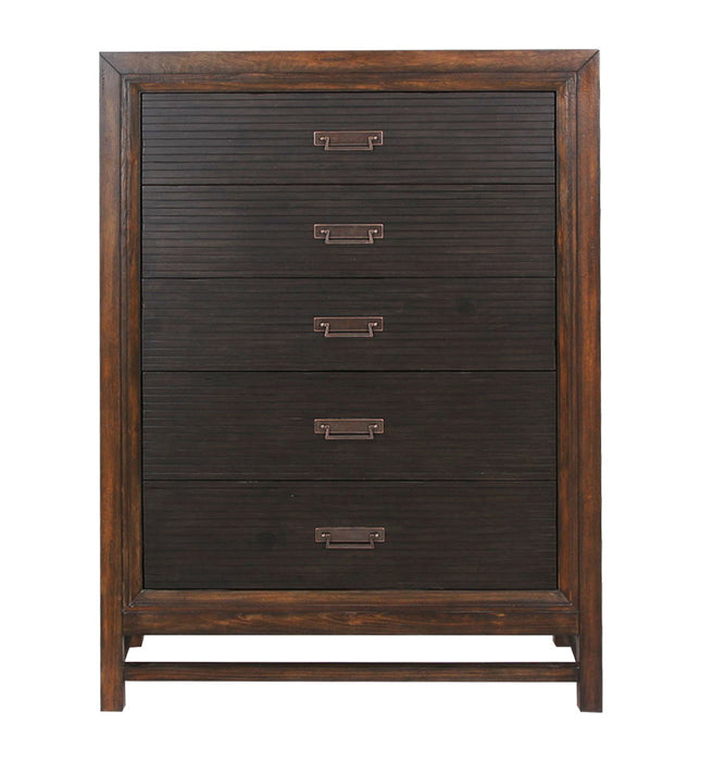 Branson - 5-Drawer Chest, Two-Tone - Brown