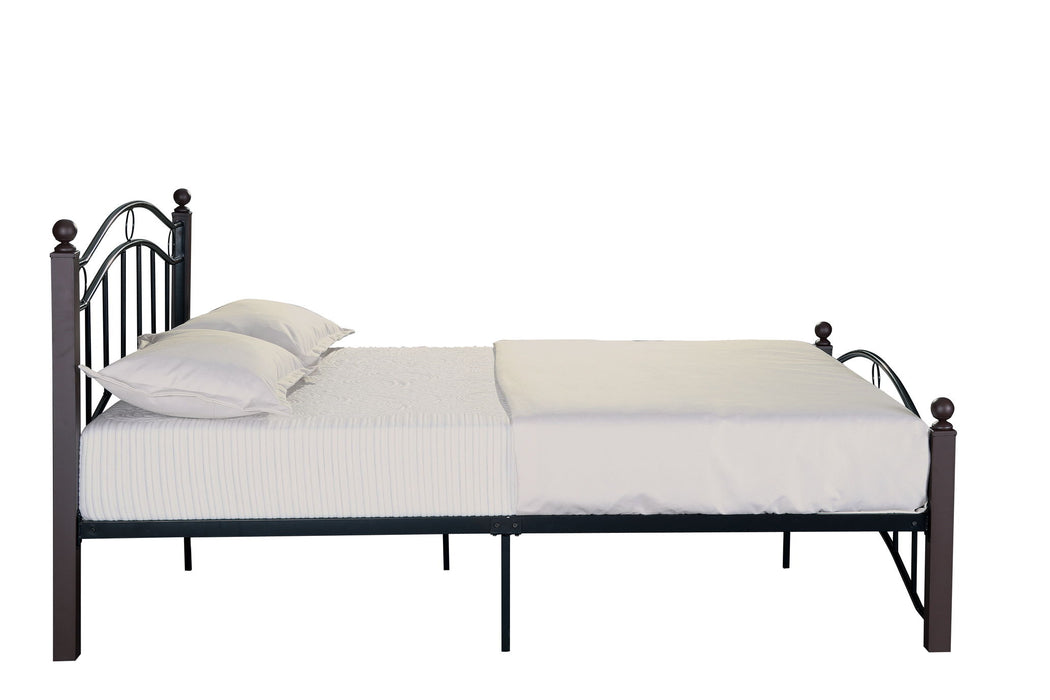 Full Metal Bed Frame With Headboard And Footboard - Black