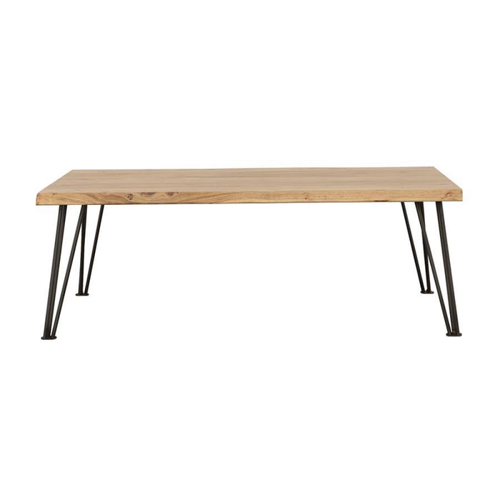 Zander - Coffee Table With Hairpin Leg - Natural And Matte Black