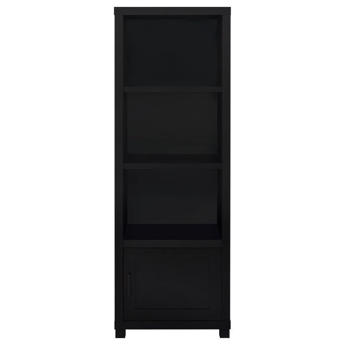 Jupiter - 3-Shelf Engineered Wood Media Tower - Black