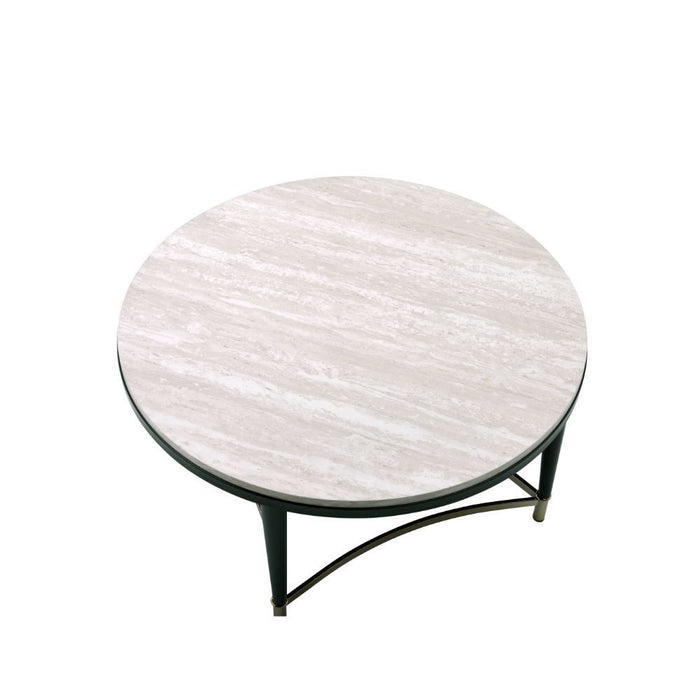 Ayser - Coffee Table - White Washed & Black