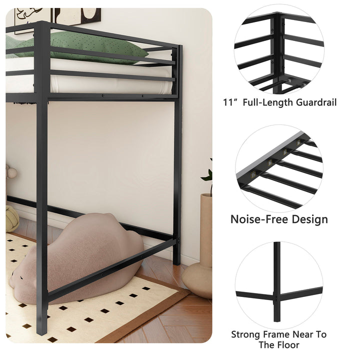 Adam - Junior Twin Loft Bunk - Black