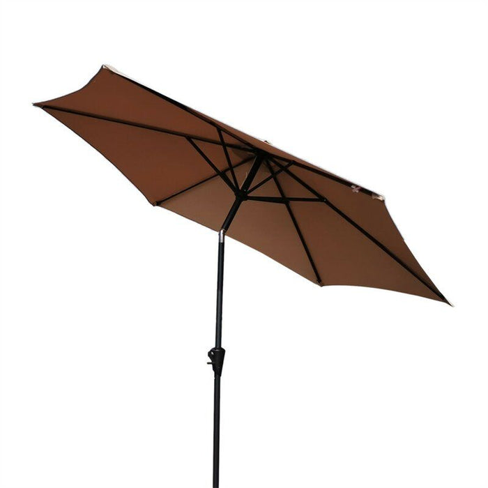 8.8' Outdoor Aluminum Patio Umbrella With 42 Pound Square Resin Umbrella Base