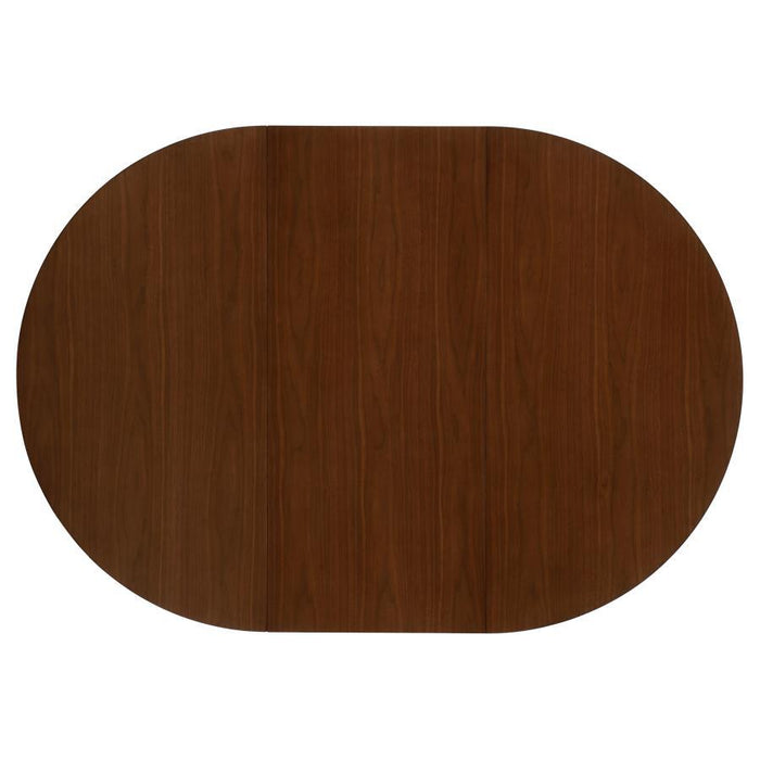 Malone Collection - Malone Oval Dining Table Dark Walnut