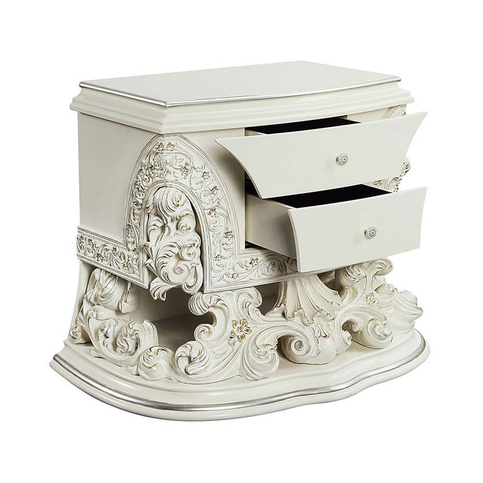 Adara - Nightstand - Antique White Finish