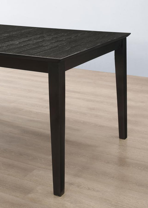 Louise Collection - Louise Rectangular Dining Table With Extension Leaf Black