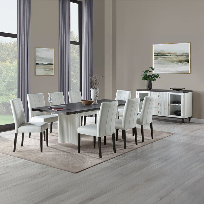 Carena - Dining Table With Leaf - White & Brown Finish