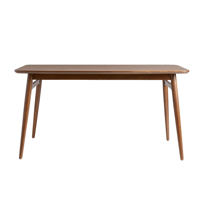 Mid-Century Modern Wood Tapered Legs Dining Table