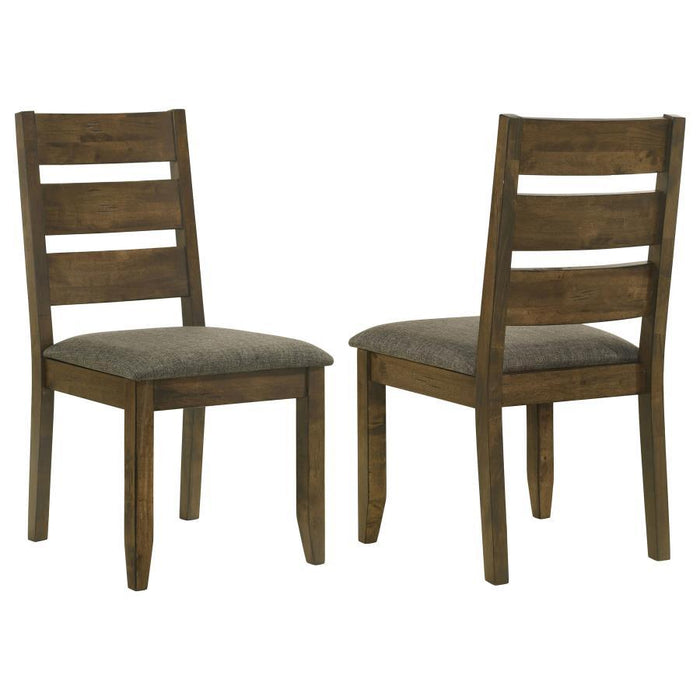 Alston Collection - Grey - Alston Ladder Back Dining Side Chairs Knotty Nutmeg And Grey (Set of 2)