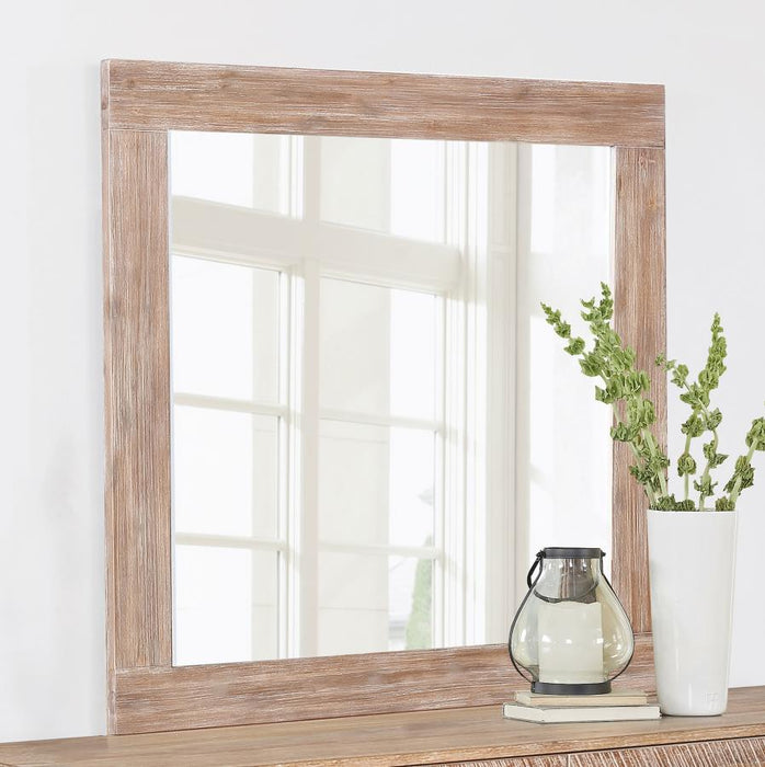 Marlow Collection - Marlow Rectangular Mirror Rough Sawn Multi