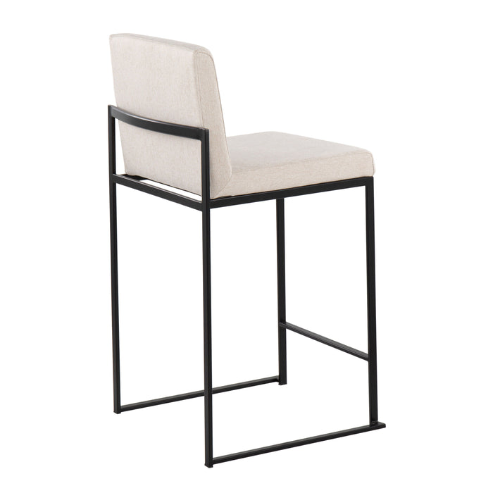 Fuji - Contemporary Modern Elegance, High Back Counter Stool