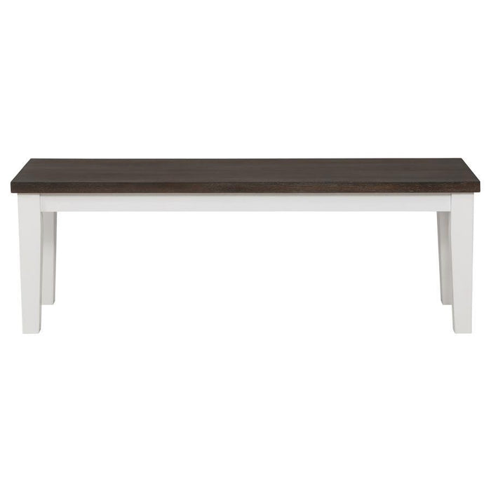 Kingman Collection - Kingman Rectangular Bench Espresso And White