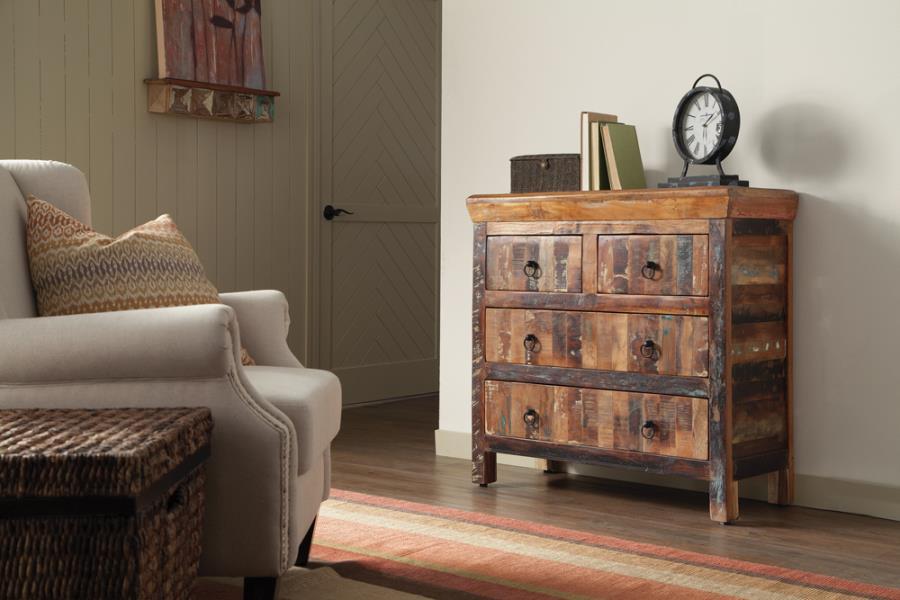 4-drawer Accent Cabinet Reclaimed Wood