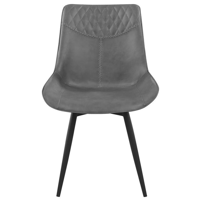 Grey - Upholstered Side Chairs Grey (Set of 2)