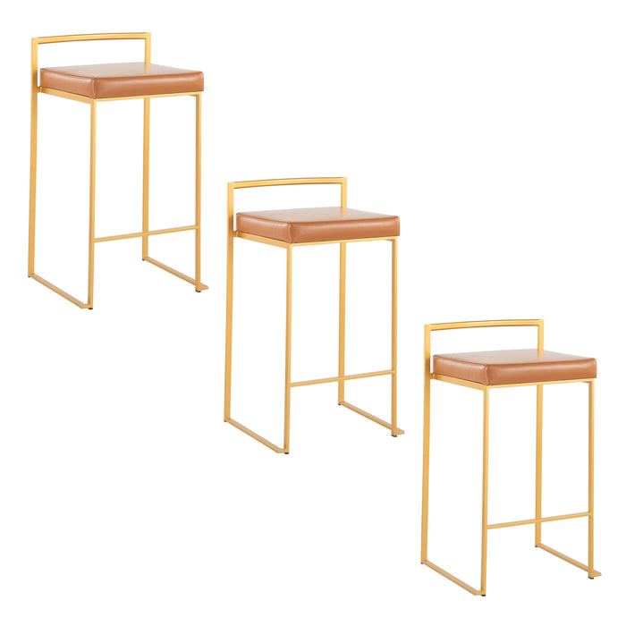 Fuji - Contemporary / Glam Design Counter Stool (Set of 2)