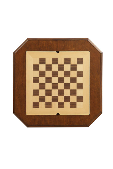 Bishop - Reversible Chess Checker Game Table & Game Tray (Chess Fingures Not Included) - Cherry