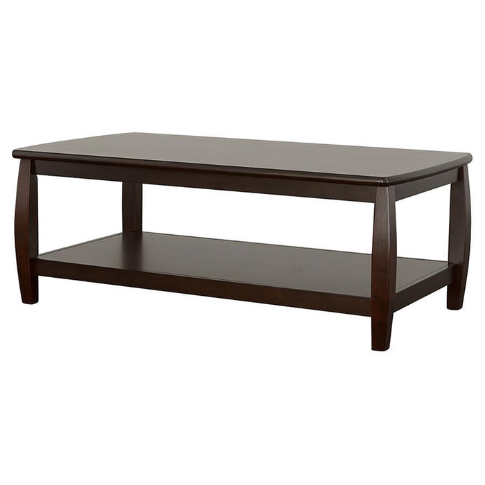 Willemse Motion Collection - Rectangular Coffee Table With Lower Shelf Espresso