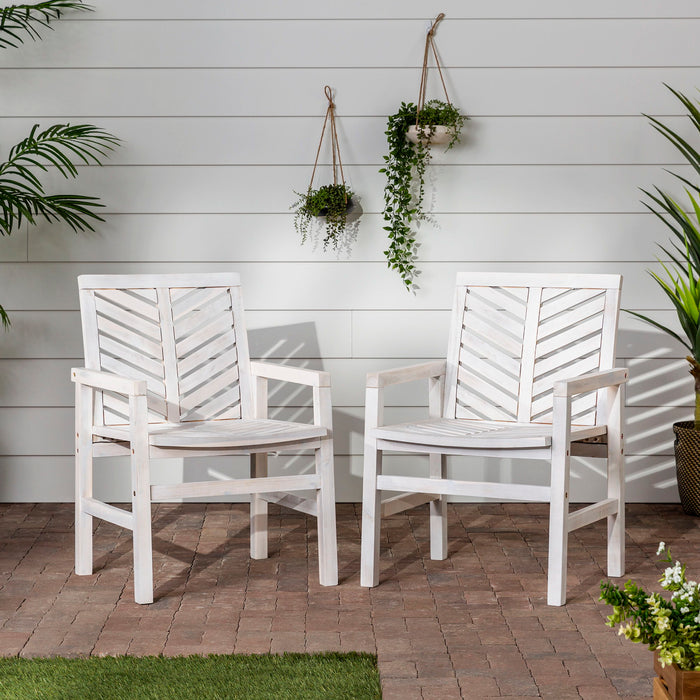 Modern 2 Piece Chevron Patio Chairs