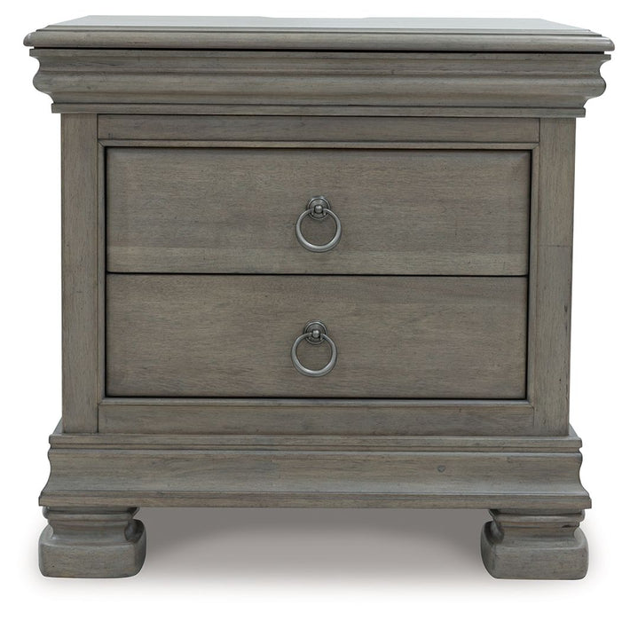 Lexorne - Gray - Three Drawer Night Stand