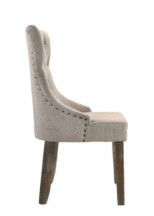 Gabrian - Two Tone Reclaimed Side Chair (Set of 2) - Beige / Gray