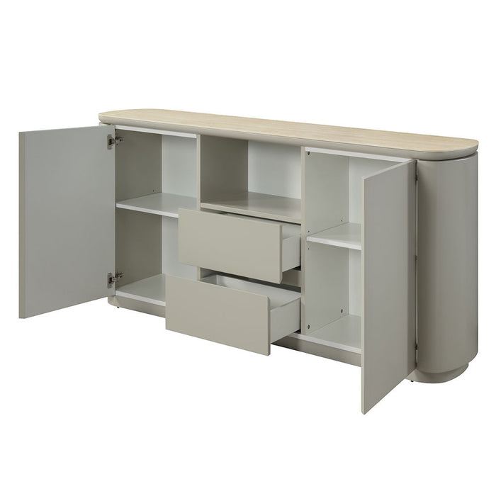 Ingram - Server - Ceramic Top & Light Gray Finish