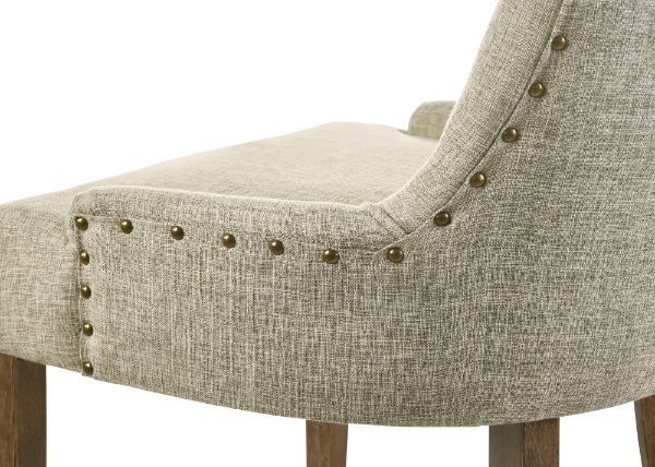 Yotam - Side Chair (Set of 2) - Beige Fabric & Salvaged Oak Finish