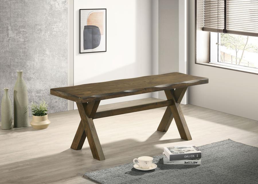 Alston Collection - Alston X-shaped Dining Bench Knotty Nutmeg