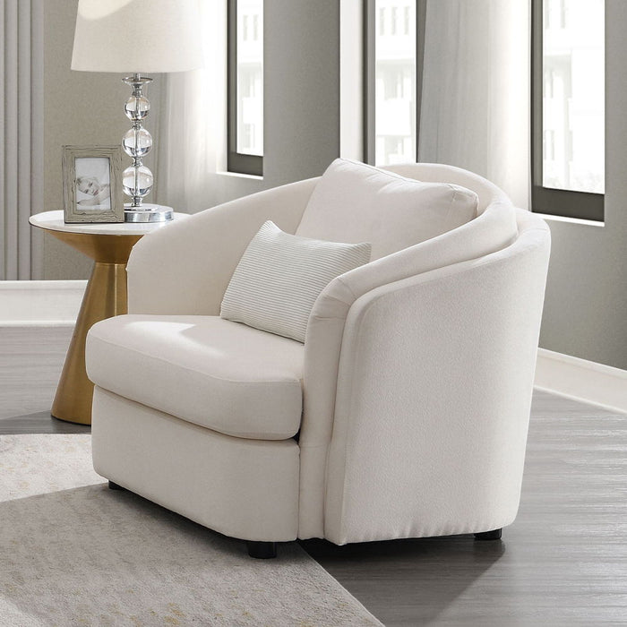 Mariko - Chair With Pillow - Beige Linen