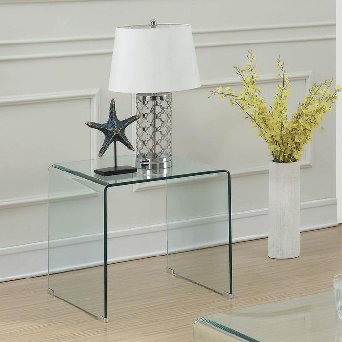 Square End Table Clear