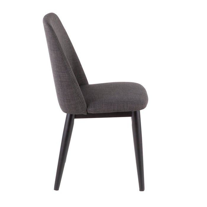 Tintori - Contemporary Dining Chair (Set of 2) - Charcoal