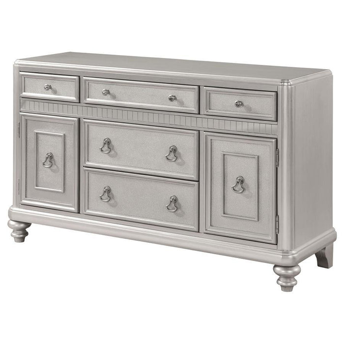 Bling Game Collection - Danette 5-drawer Dining Server Metallic Platinum