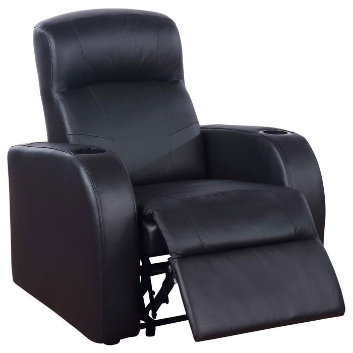 Cyrus Home Theater Collection - Black - Cyrus Home Theater Upholstered Recliner Black