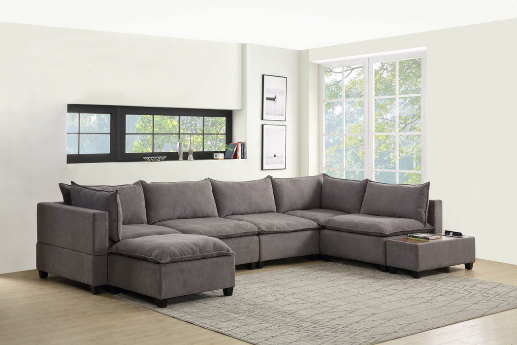 Madison - Modular Sectional Sofa Chaise With USB Storage Console Table