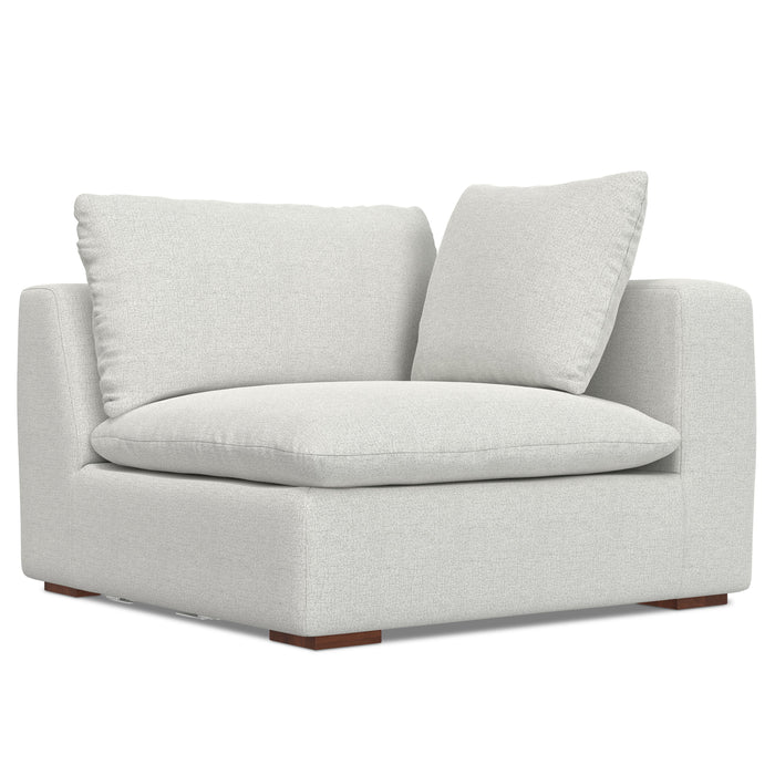 Jasmine - Corner Sectional Sofa and Ottoman - Cloud Gray