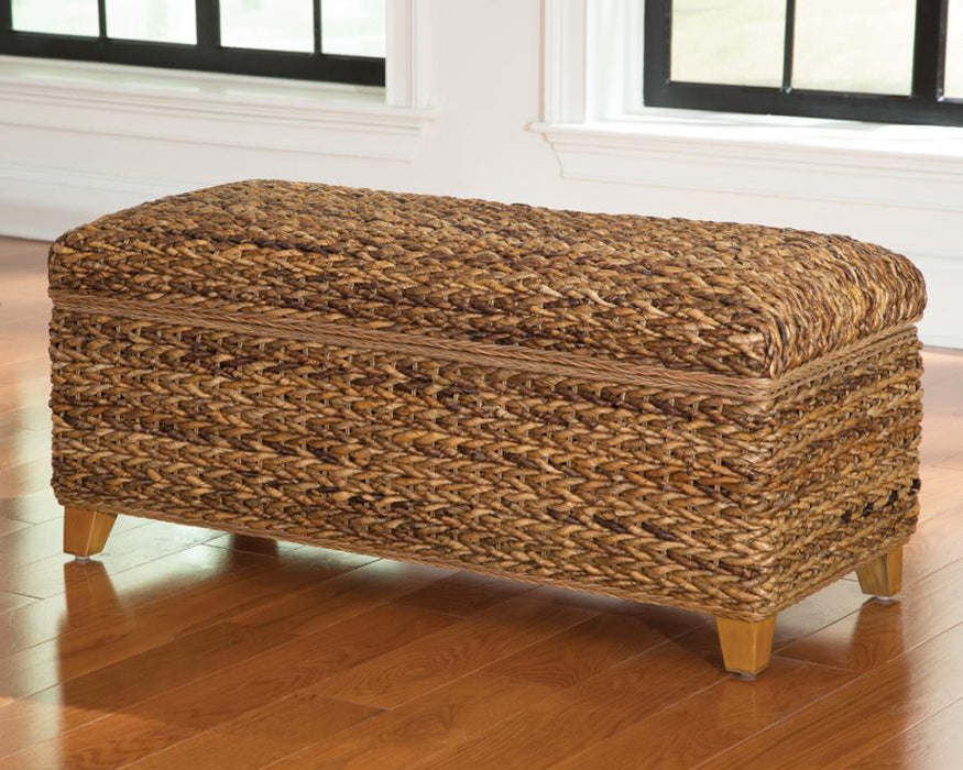 Laughton Collection - Laughton Hand-woven Storage Trunk Amber