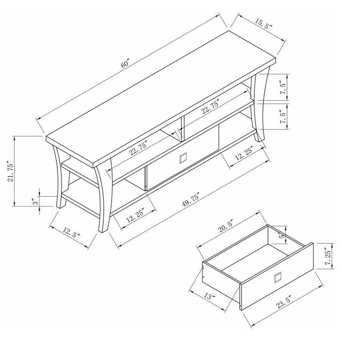 Living Room : Tv Consoles - 1-drawer Tv Console Cappuccino