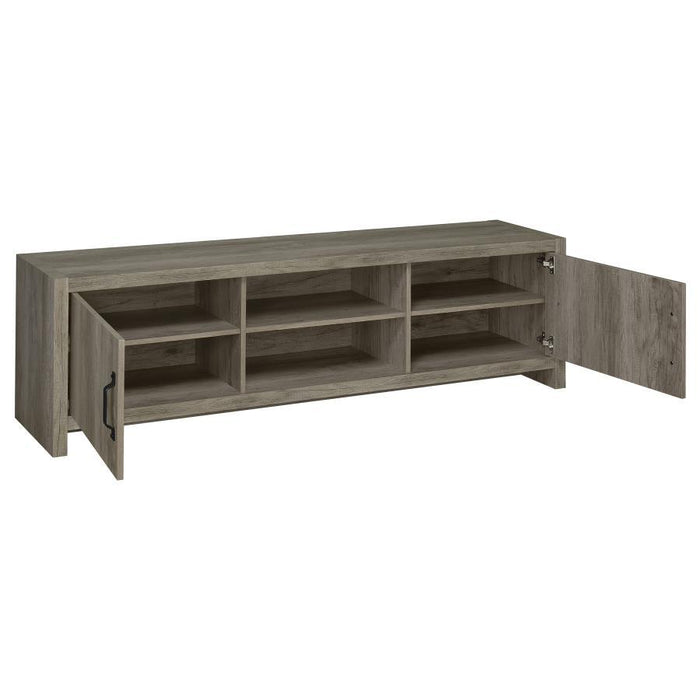 2-door Tv Console Grey Driftwood