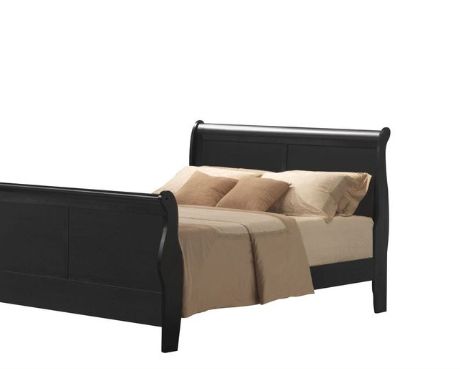 Louis Philippe III - Eastern King Bed - Black