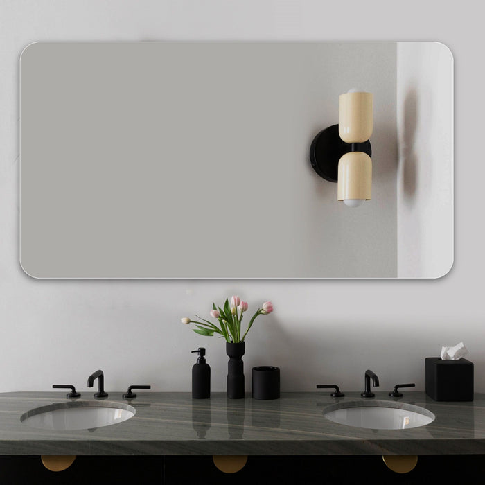 Bathroom Vanity Mirror, Wall-Mounted Mirror For Bathroom Anti-Fog, Waterproof - Clear