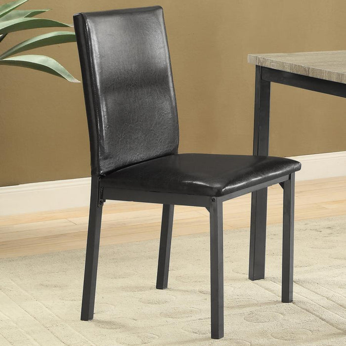 Garza Group - Black - Garza Upholstered Dining Chairs Black (Set of 2)