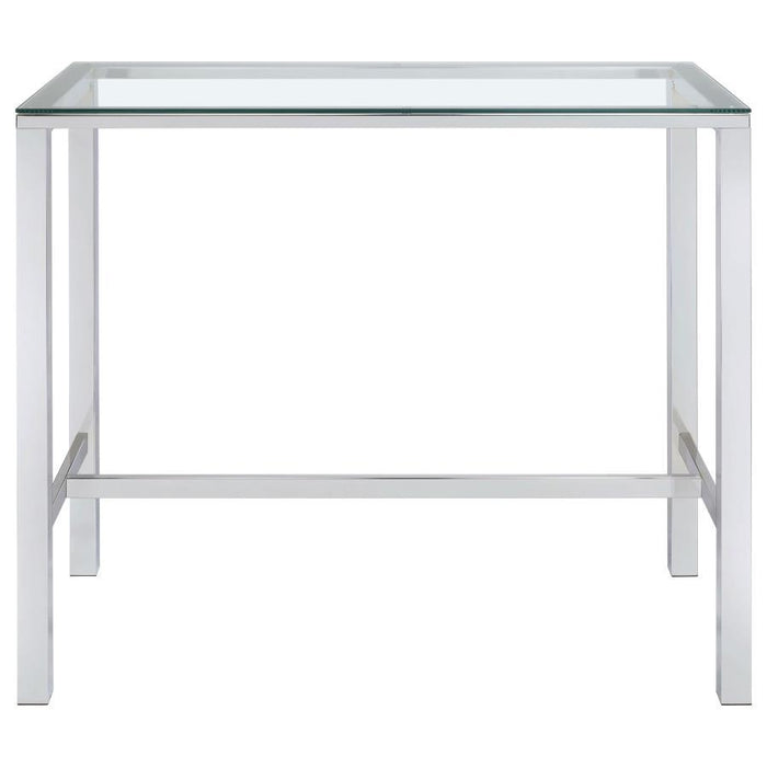 Bar Table With Glass Top Chrome